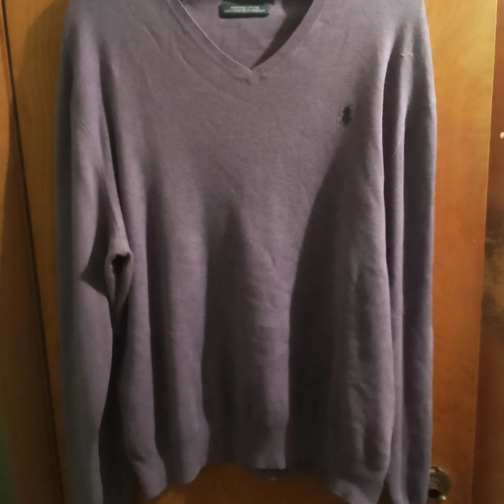 Polo by Ralph Lauren Men's‎ V-Neck Sweater in Purple